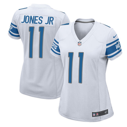 Nike Lions #11 Marvin Jones Jr White Women's Stitched NFL Elite Jersey